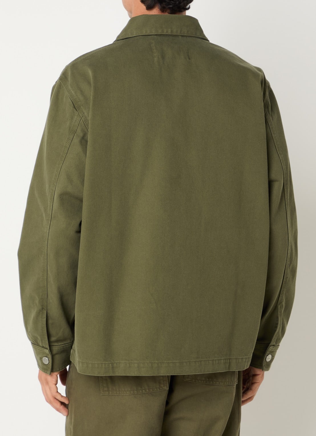 forét Forager overshirt met opgestikte zakken - achterkant 2 legergroen