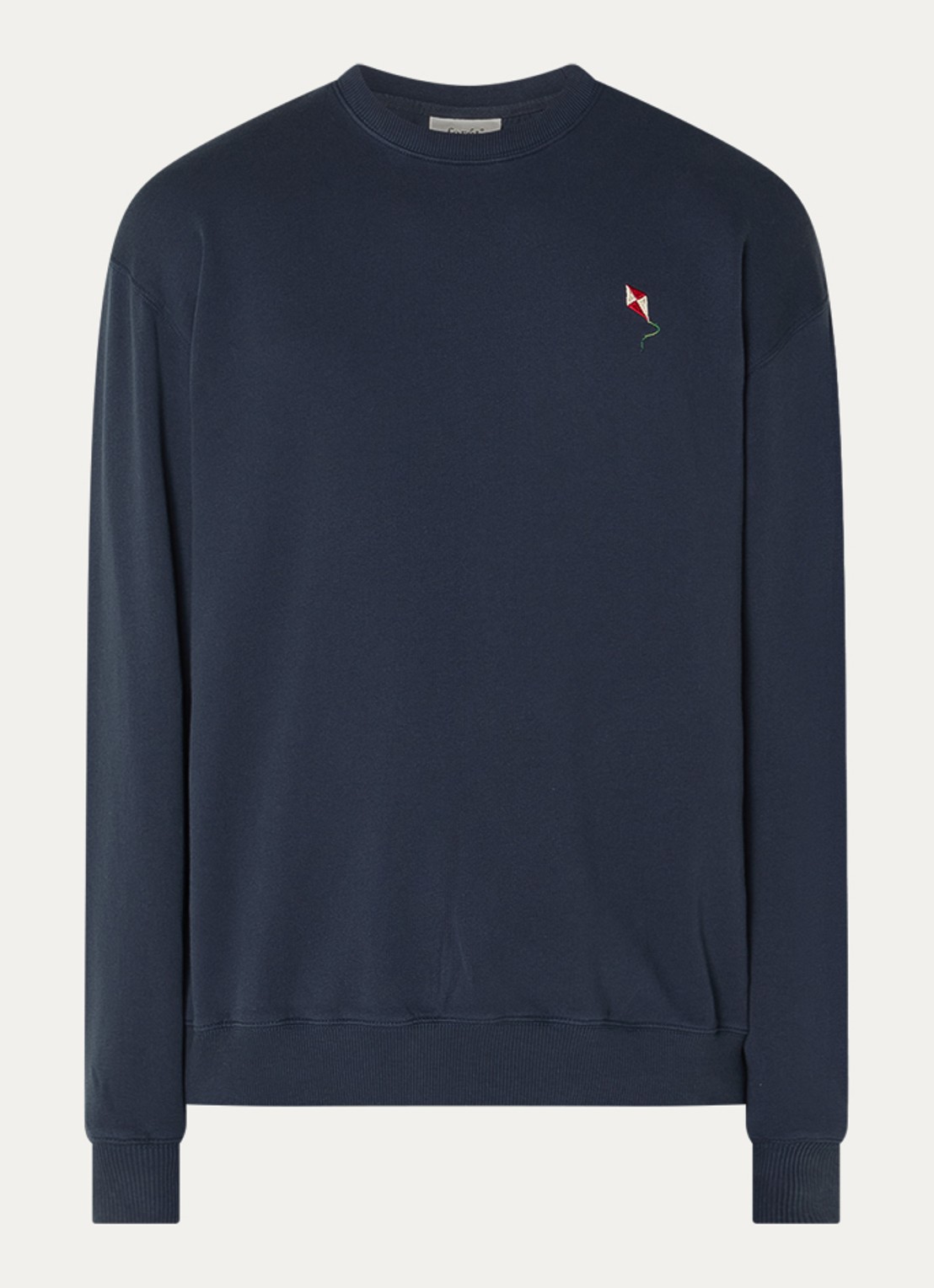 forét Kite sweater met borduring - voorkant 2 donkerblauw