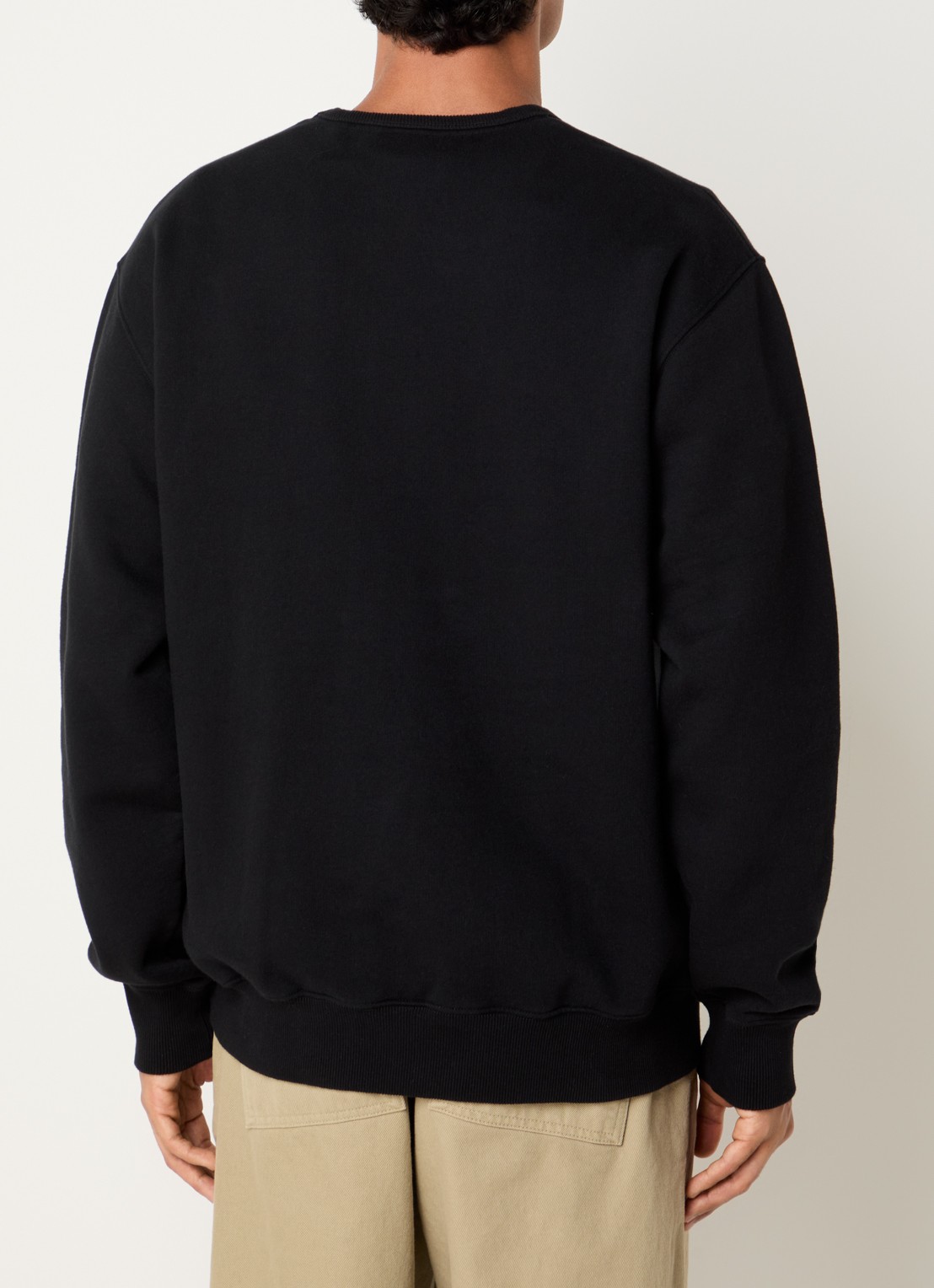 forét Noon sweater met logoborduring - achterkant 4 zwart