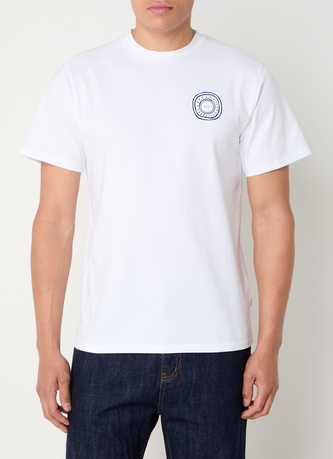 forét Nova T-shirt van  katoen met logo- en backprint - detail 3 wit