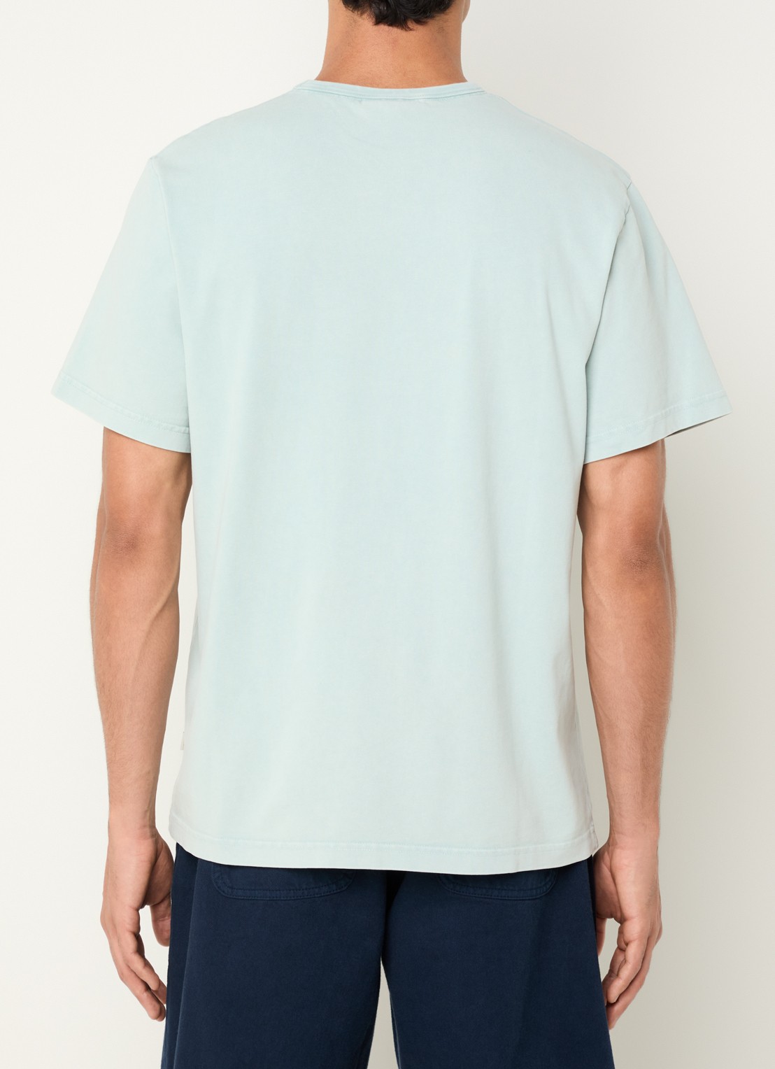 forét Oak T-shirt met logoborduring - achterkant 4 lichtblauw