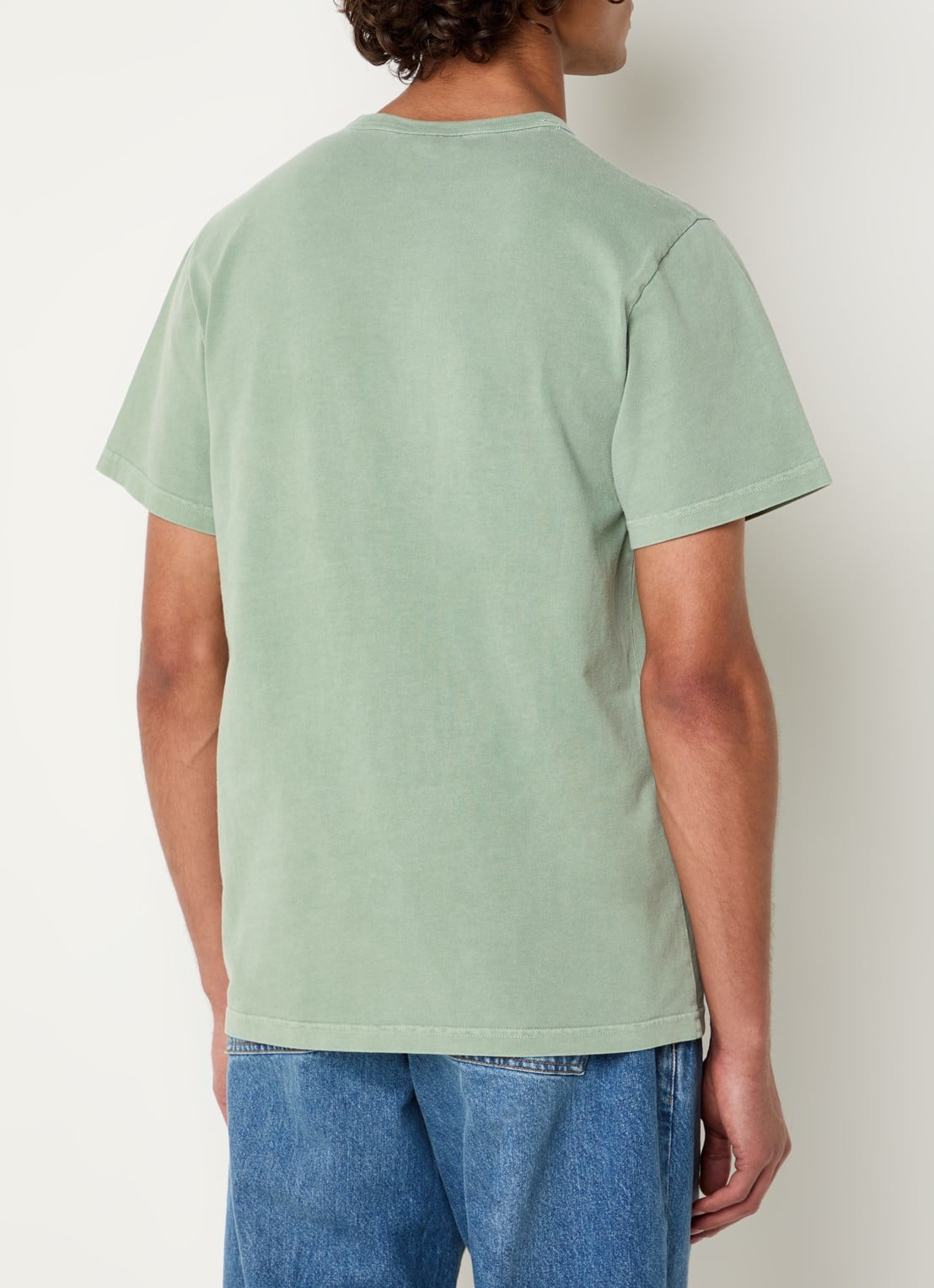 forét Oak T-shirt met logoborduring - achterkant lichtgroen