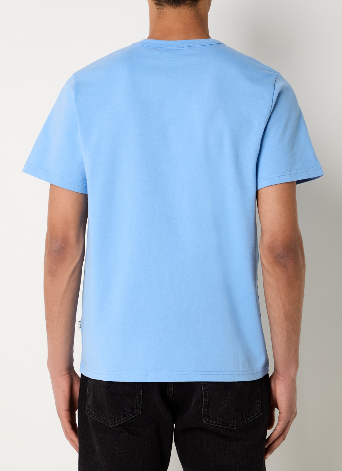 forét Oak T-shirt van  katoen met logoborduring - achterkant lichtblauw