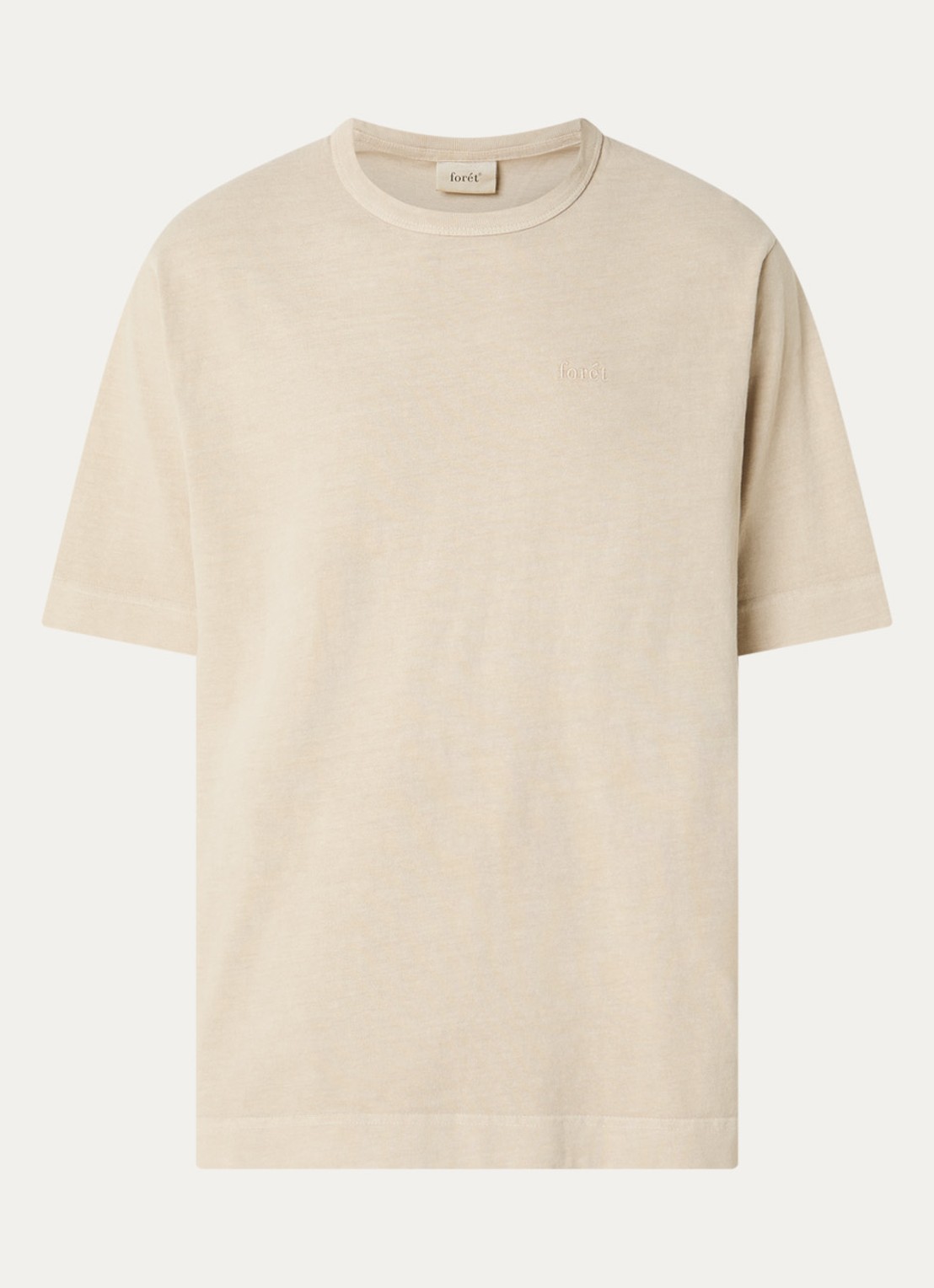 forét Park T-shirt met logoborduring - voorkant 2 khaki