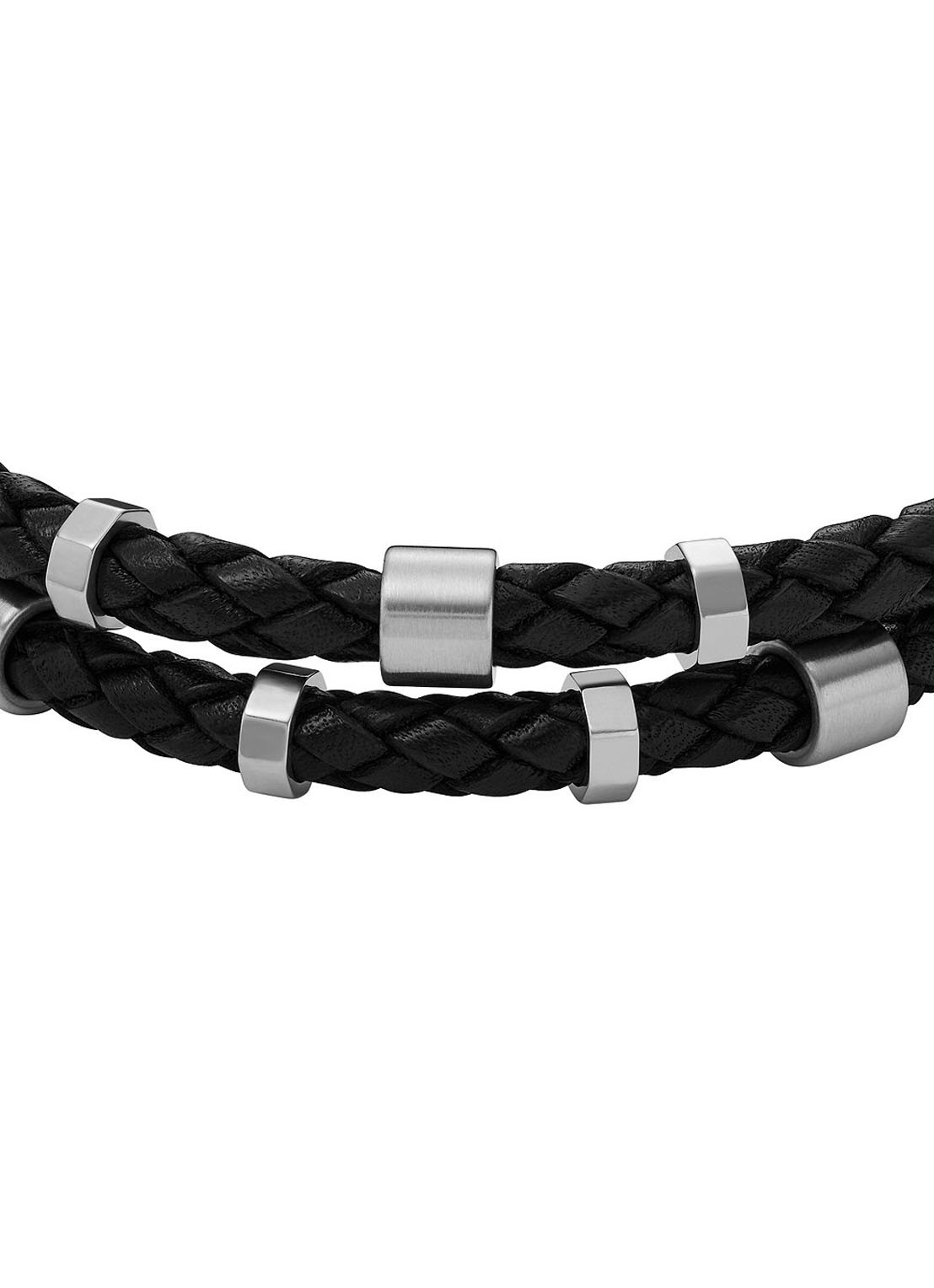 Fossil Armband van leer JF04473040 - detail 3 zwart