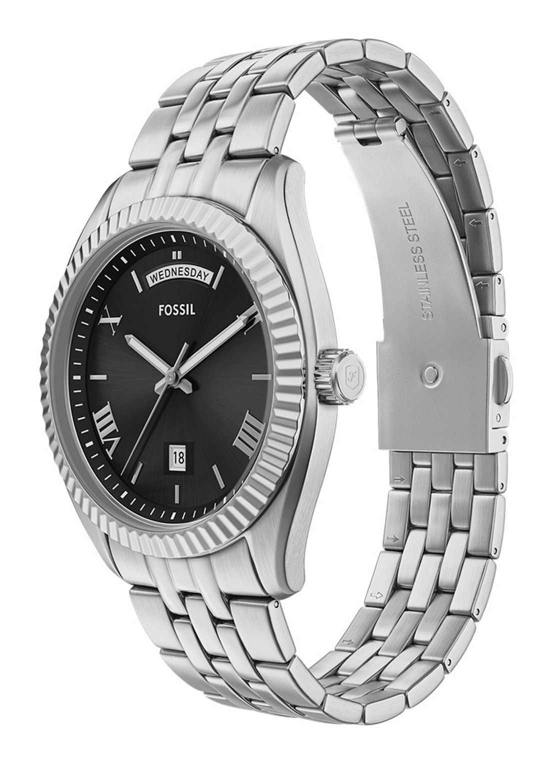 Fossil Campbell horloge FS6139 - detail 5 zilver