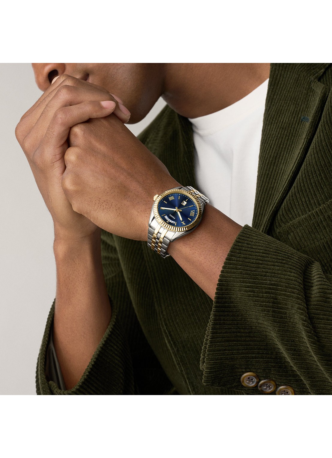 Fossil Campbell horloge FS6141 - detail 5 zilver