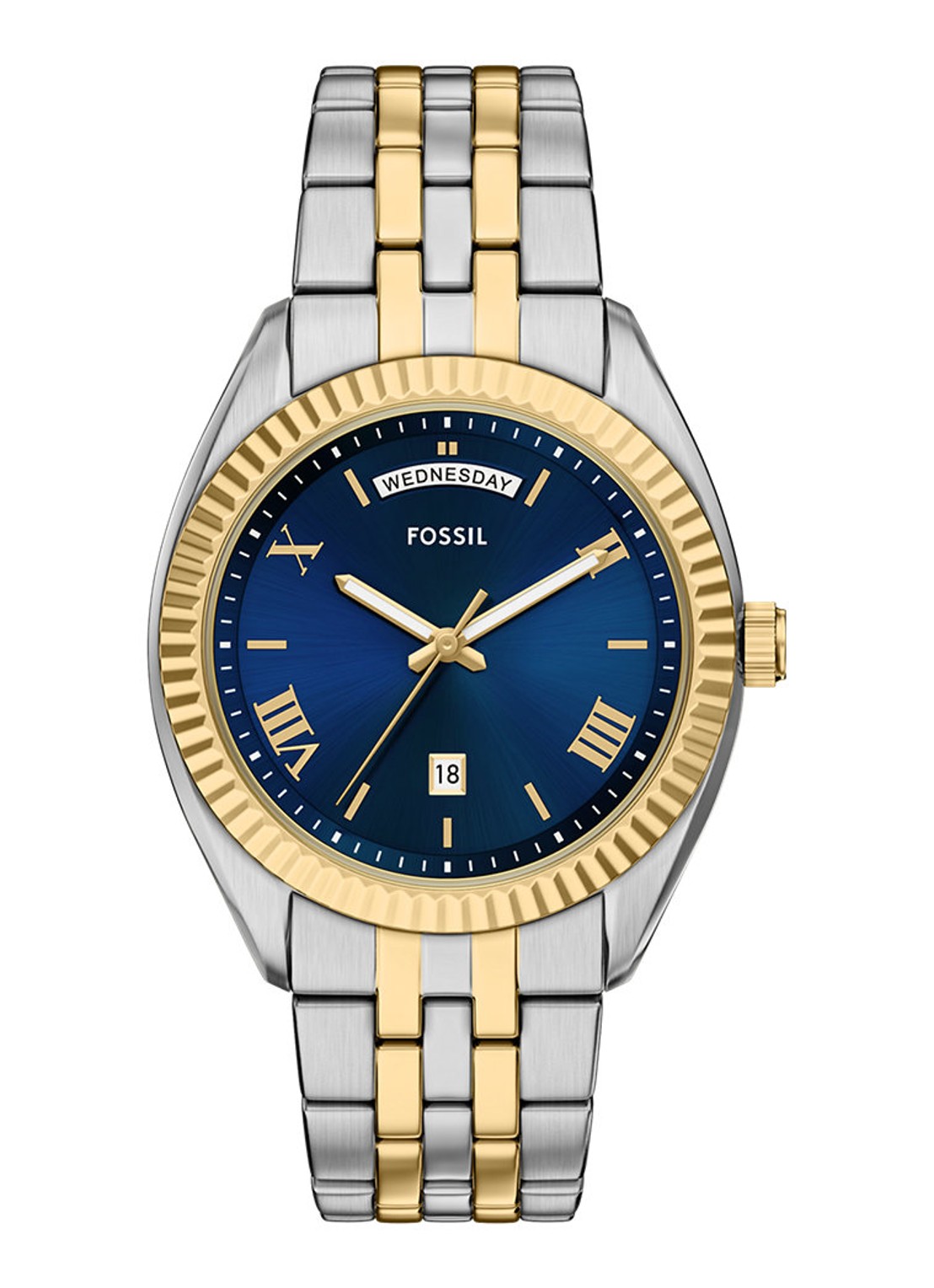 Fossil Campbell horloge FS6141 - voorkant 6 zilver