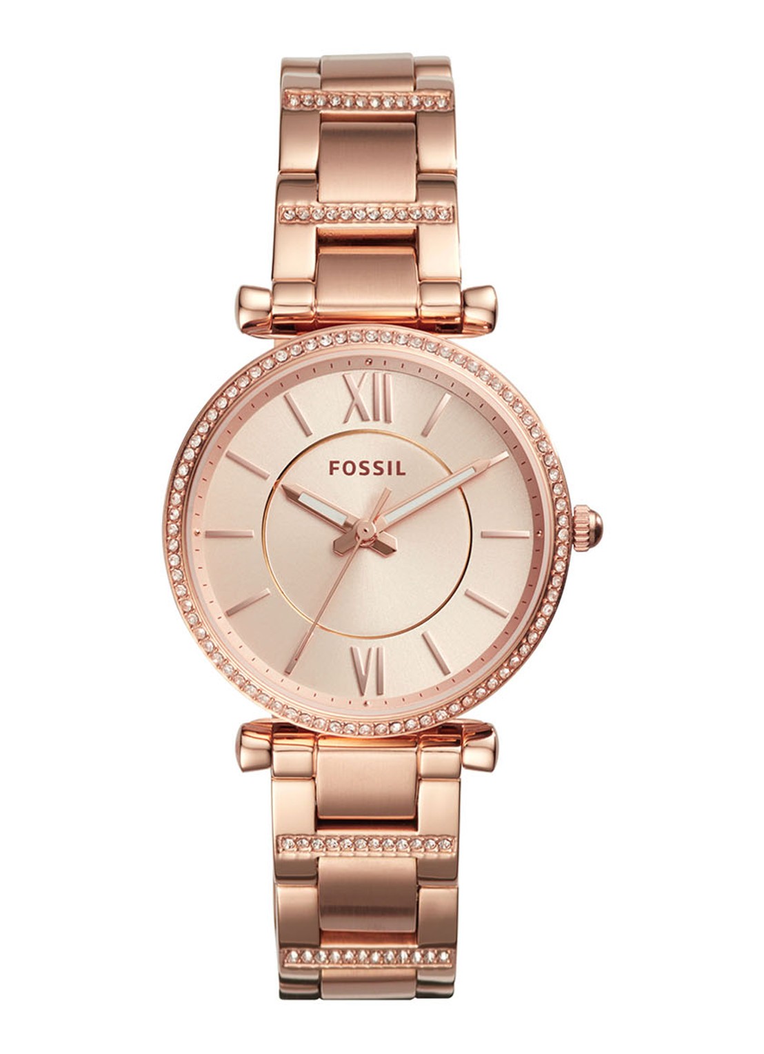 Fossil Carlie horloge ES4301 - voorkant roségoud