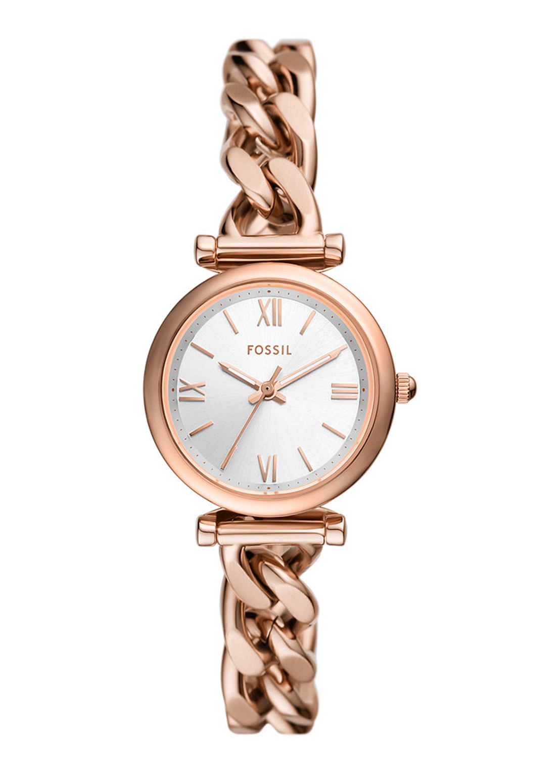 Fossil Carlie horloge ES5330 - voorkant roségoud