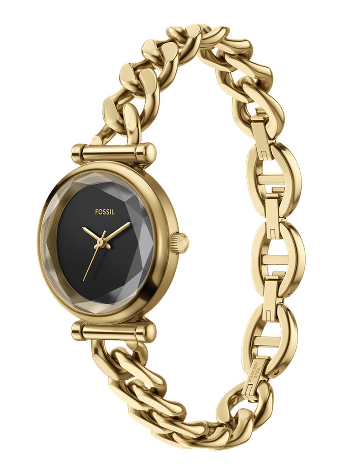 Fossil Carlie horloge ES5440 - detail 4 goud