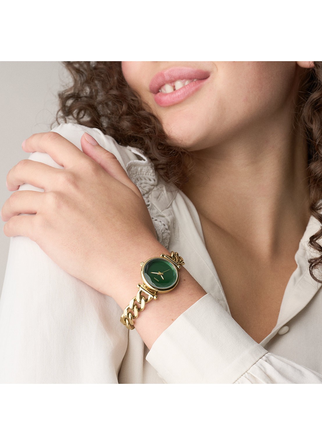 Fossil Carlie horloge ES5441 - detail 6 goud