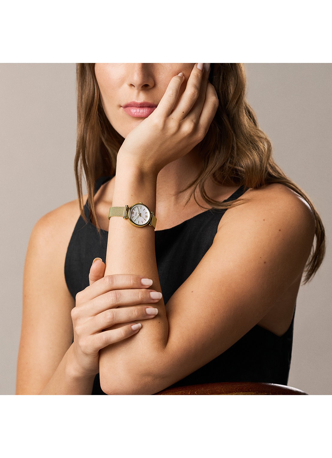 Fossil Carlie horloge ES5462 - detail 6 goud