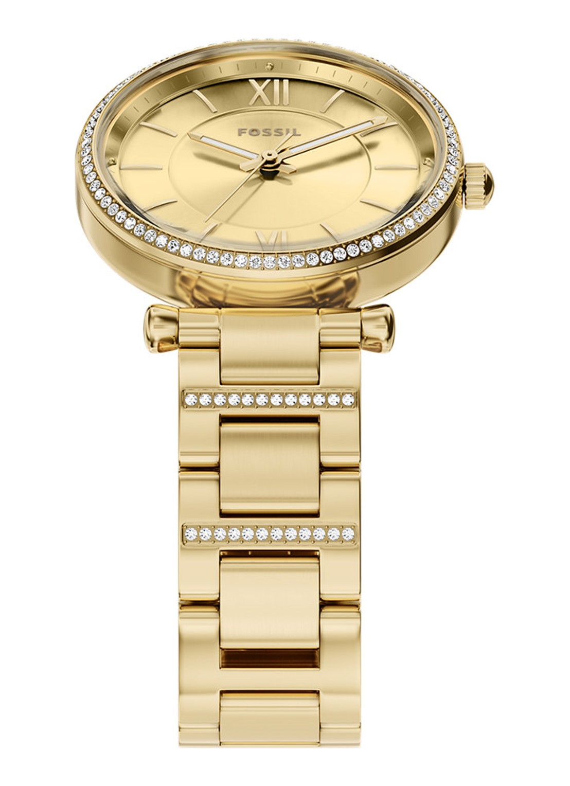 Fossil Carlie horloge ES5465 - detail 3 goud