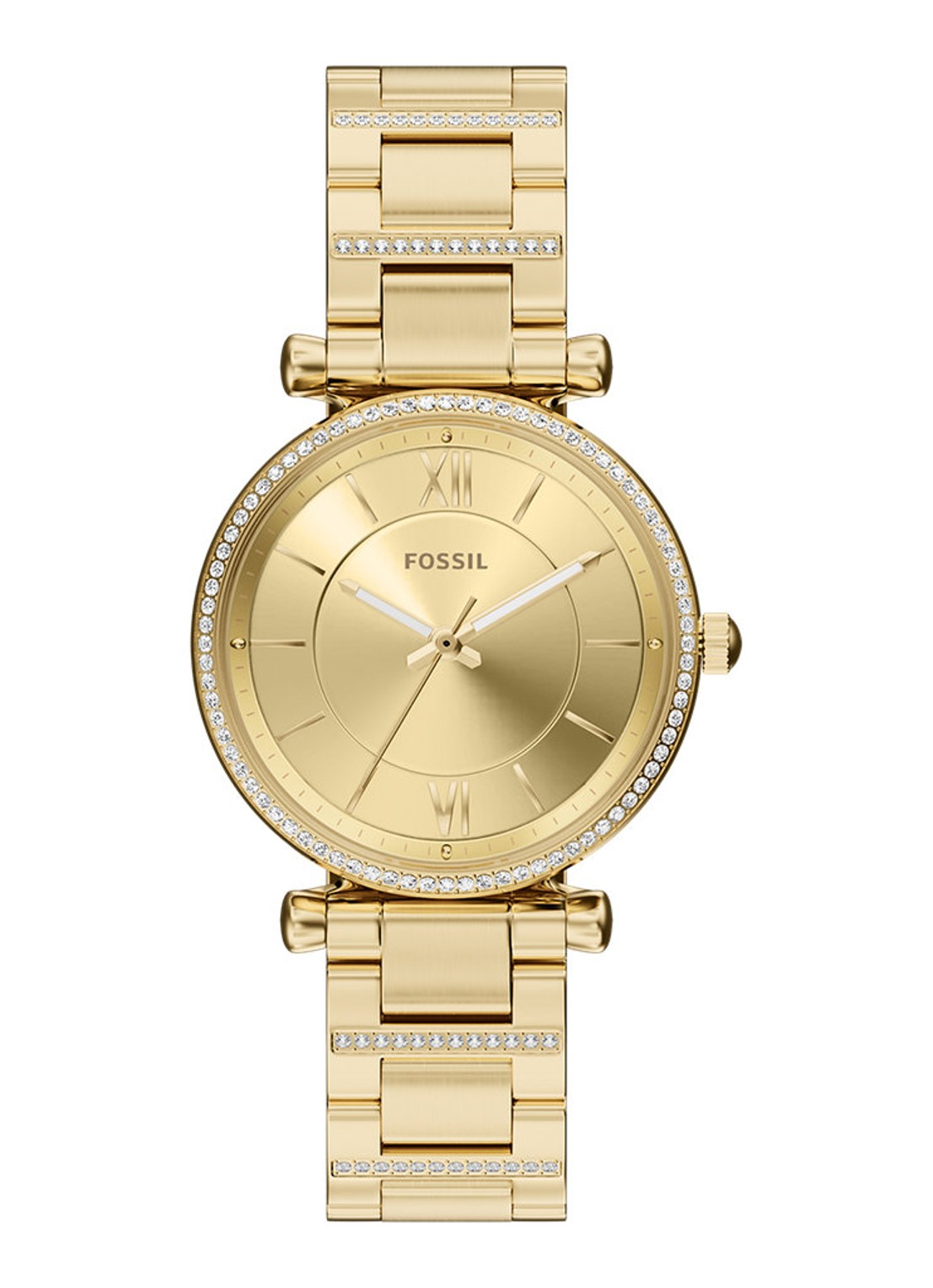 Fossil Carlie horloge ES5465 - voorkant 6 goud