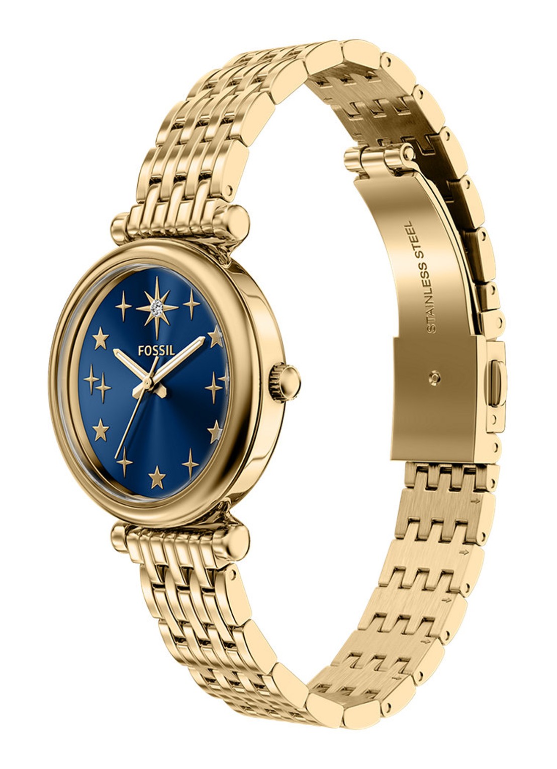Fossil Carlie horloge ES5521 - detail 4 goud