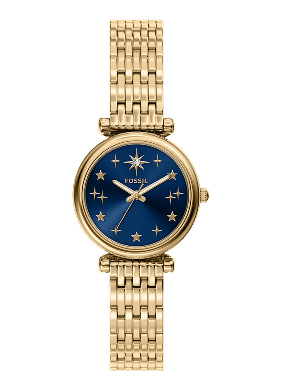 Fossil Carlie horloge ES5521 - voorkant 6 goud