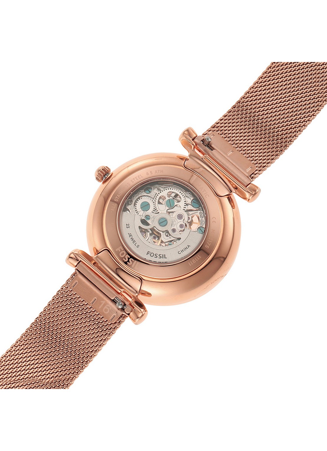 Fossil Carlie horloge ME3175 - detail 3 roségoud