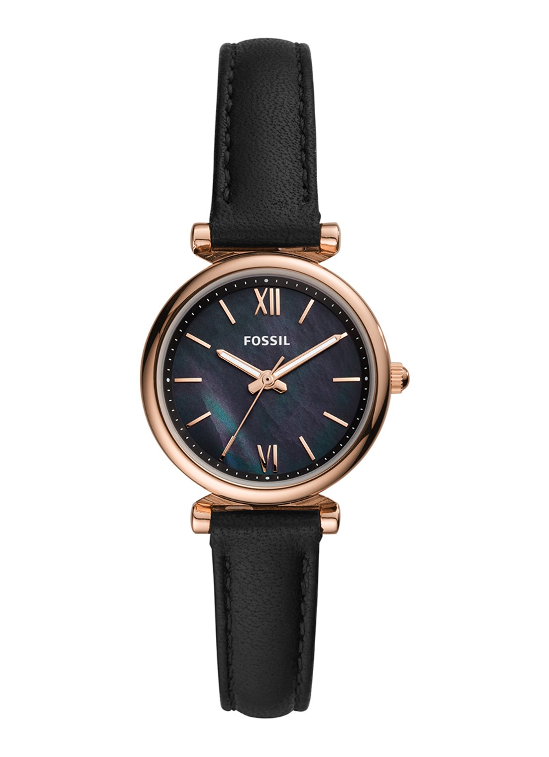 Fossil Carlie Mini horloge ES4700 - voorkant 3 roségoud