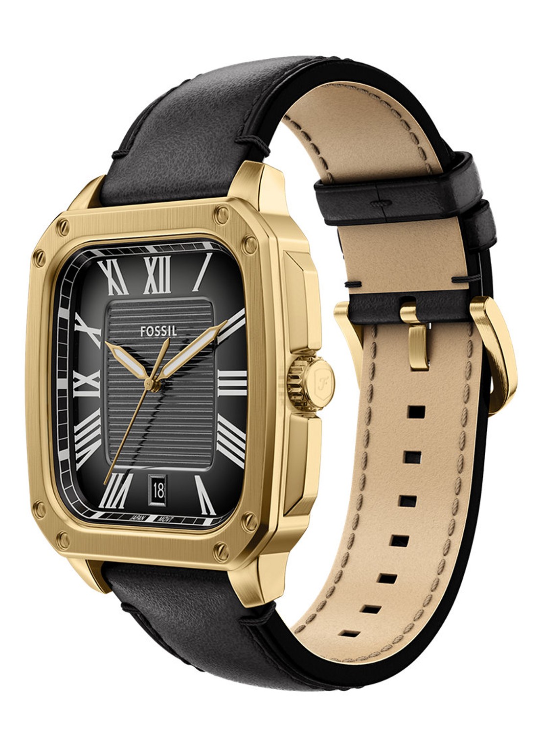 Fossil Crosby horloge FS6151 - detail 4 goud