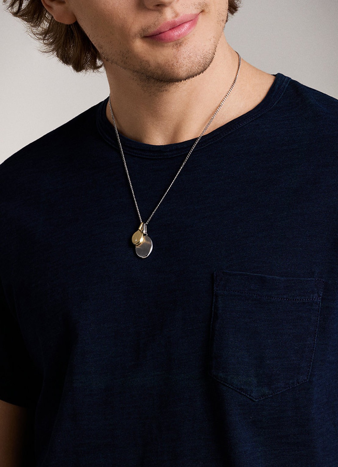 Fossil Drew ketting met hanger JF04850998 - detail 4 zilver