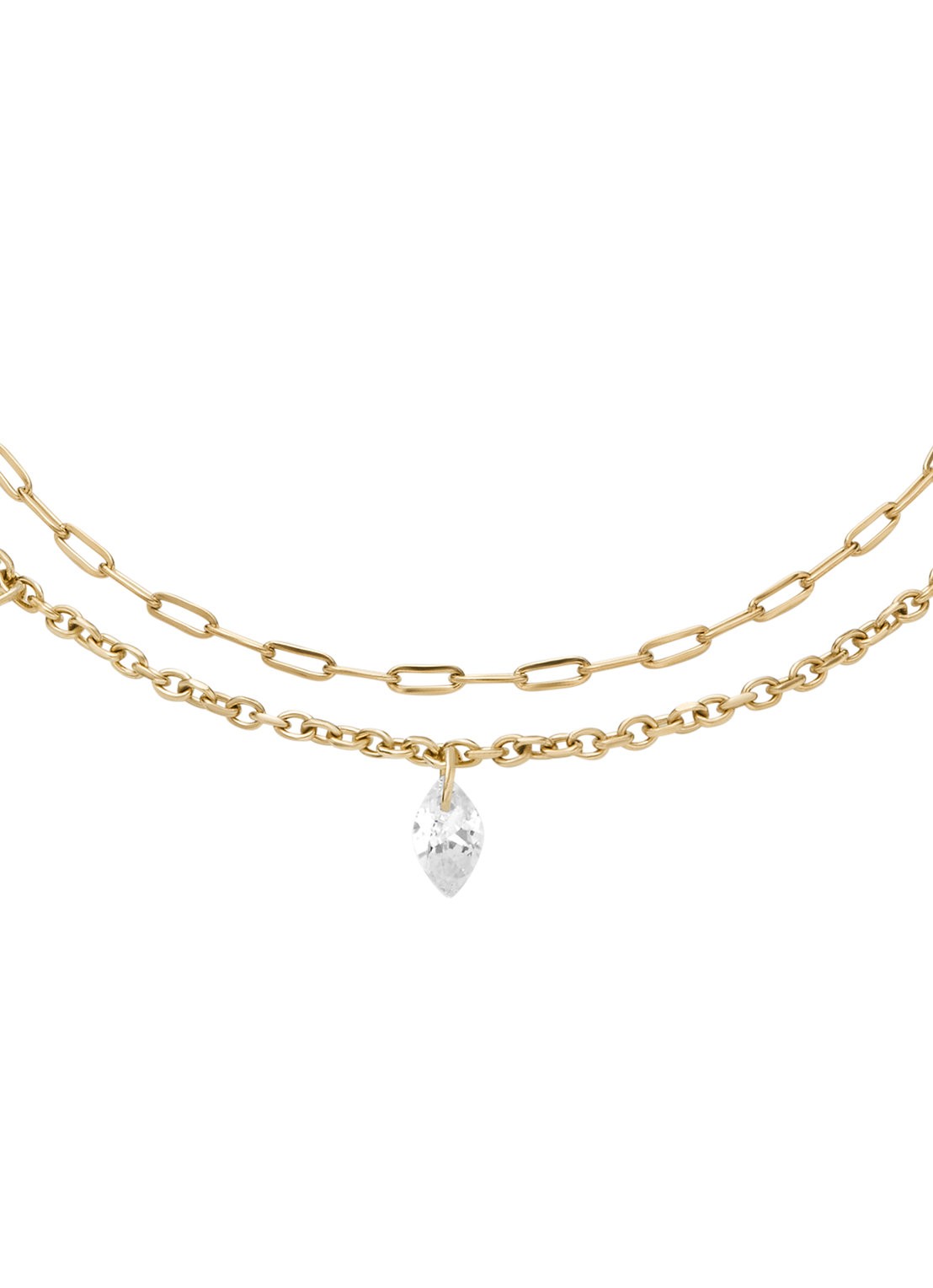 Fossil Ellis armband JF04895710 - detail goud