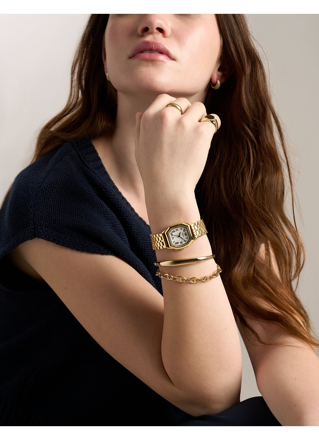 Fossil Ellis bangle JF05000710 - detail 5 goud
