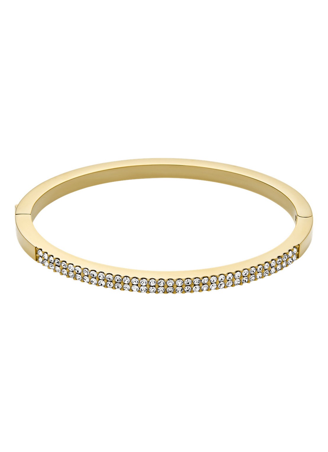 Fossil Ellis bangle met zirkonia JF04862710 - voorkant goud