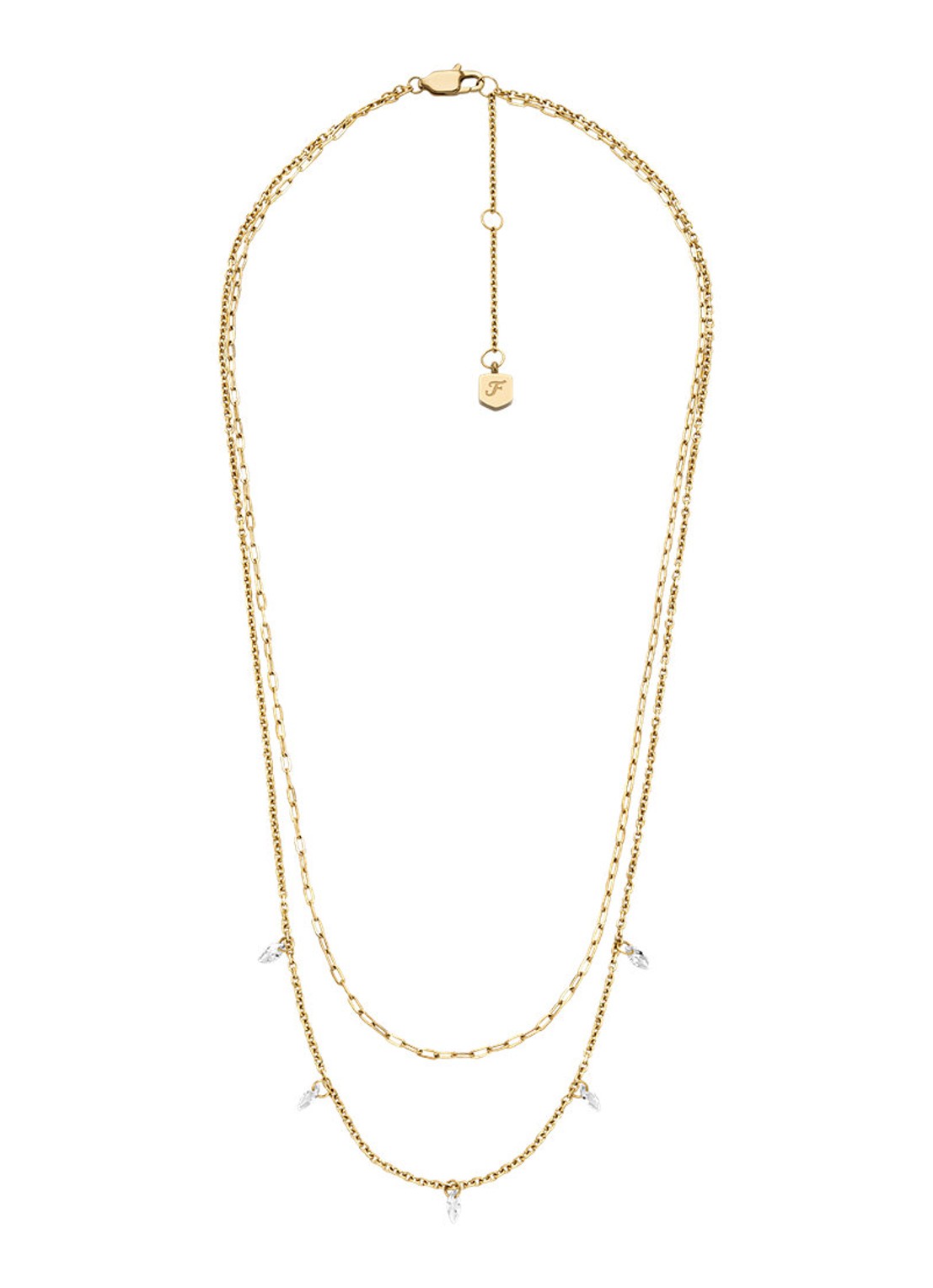 Fossil Ellis ketting  JF04894710 - detail 3 goud