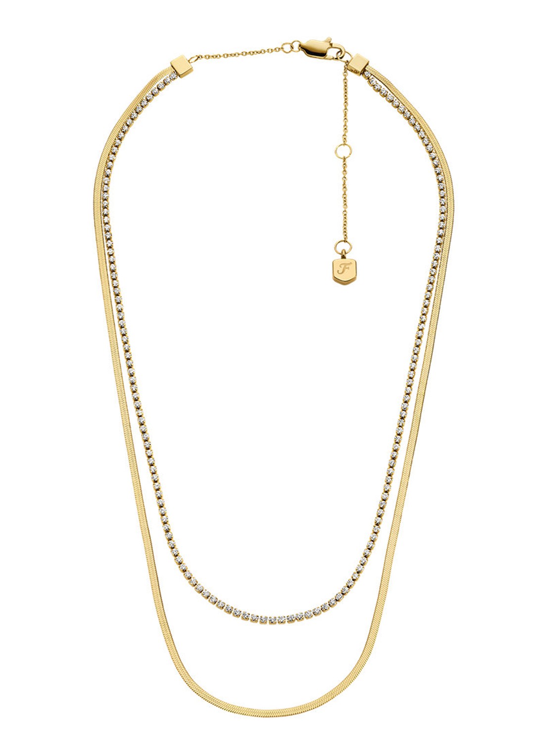 Fossil Ellis ketting JF04939710 - detail 2 goud
