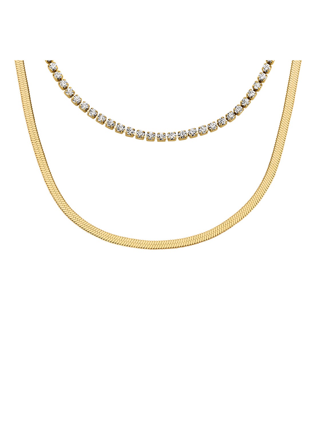 Fossil Ellis ketting JF04939710 - voorkant 5 goud