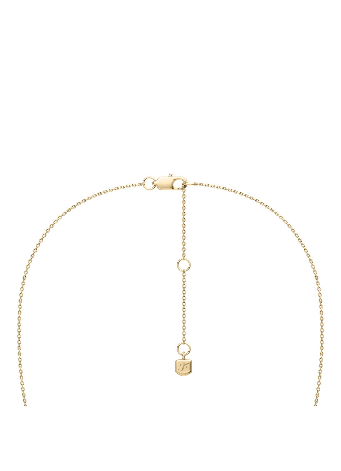 Fossil Ellis ketting met zirkonia JF05017998 - detail 4 goud