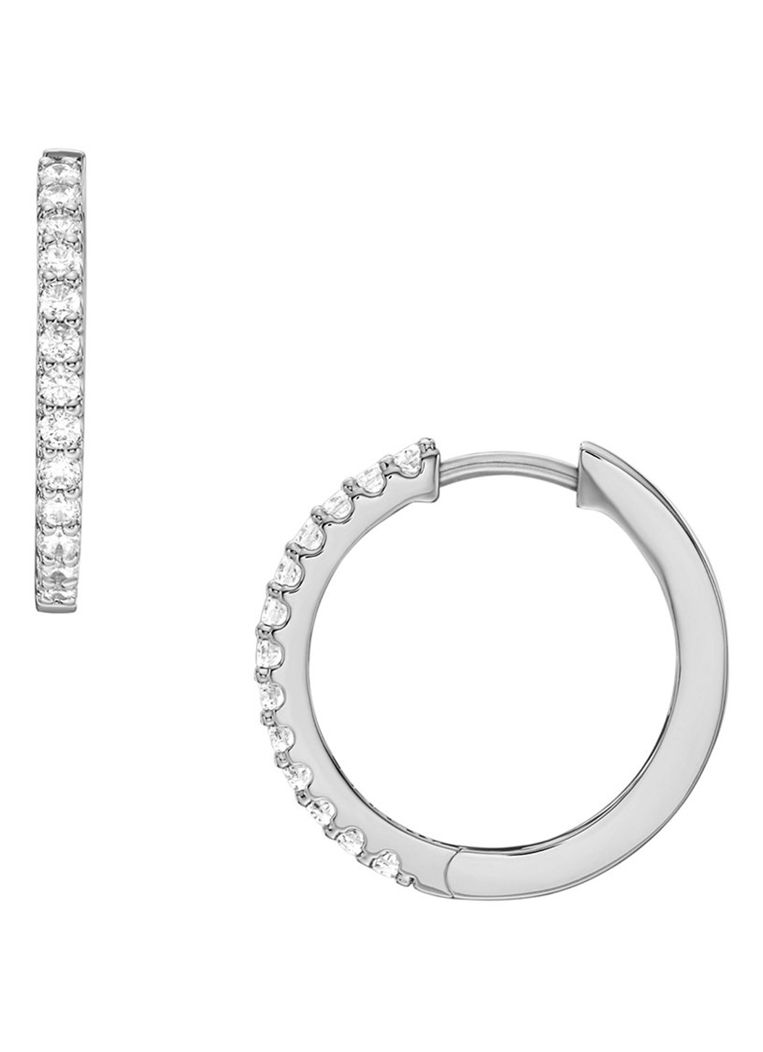 Fossil Ellis oorringen JA7234040 - voorkant zilver