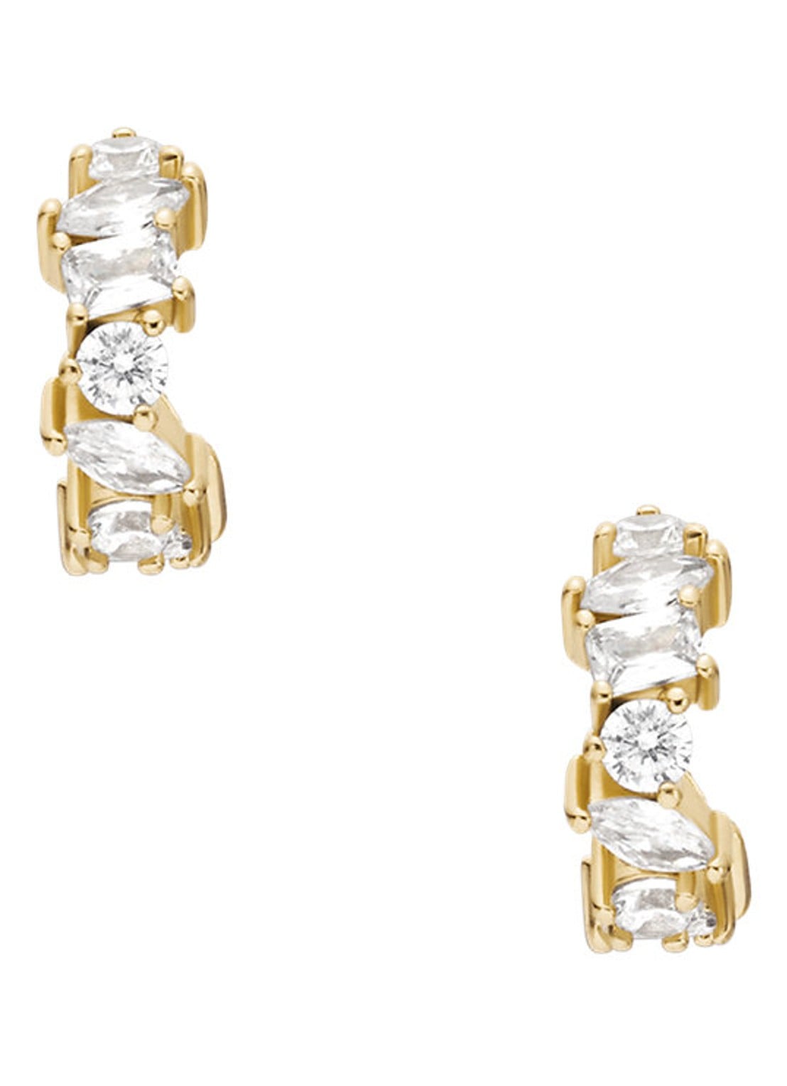 Fossil Ellis oorringen JA7297710 - voorkant 5 goud