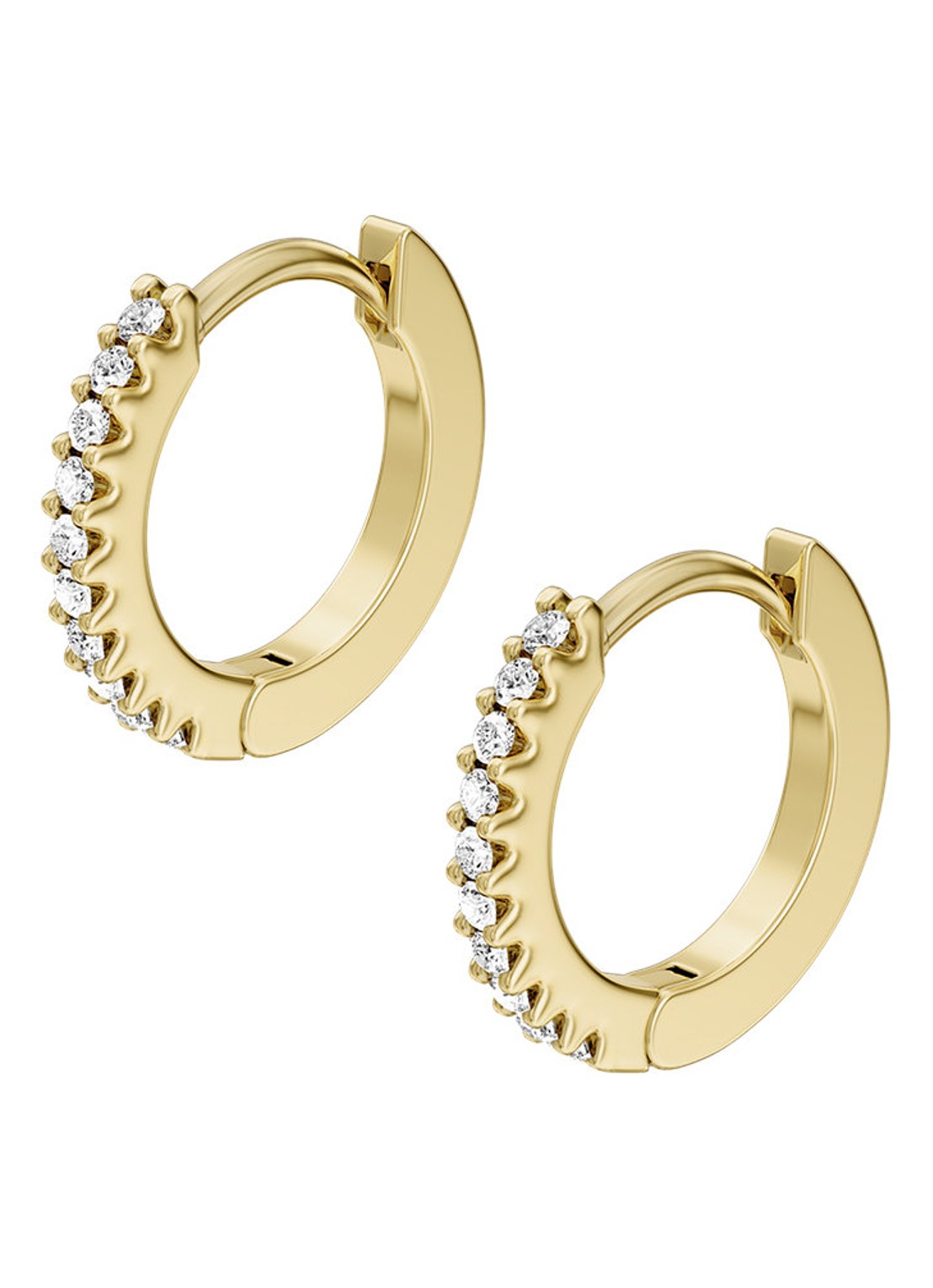 Fossil Ellis oorringen met zirkonia  JA7346710 - detail 2 goud