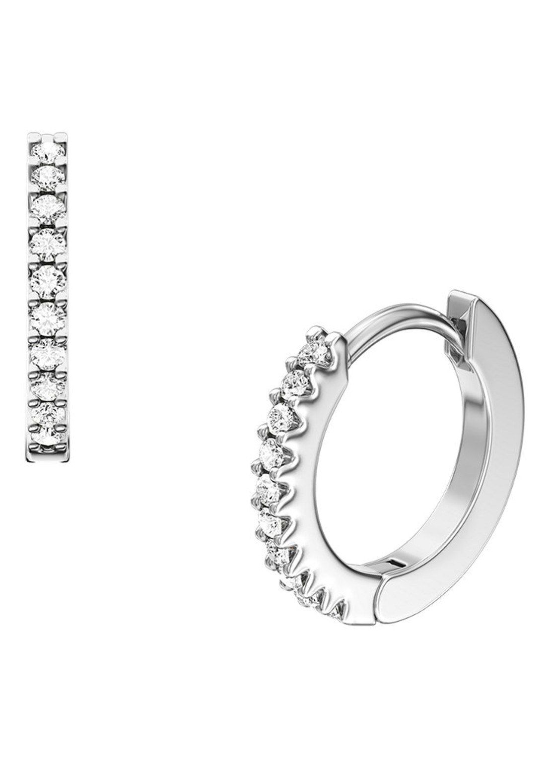Fossil Ellis oorringen met zirkonia JA7347040 - detail 2 zilver