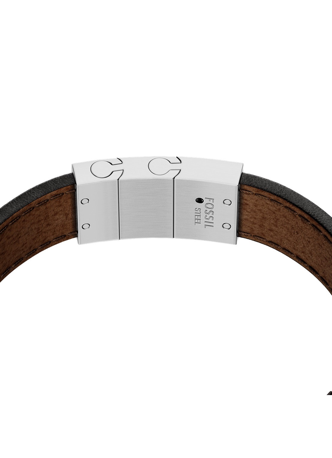 Fossil Everett armband JF04988040 - detail 2 bruin