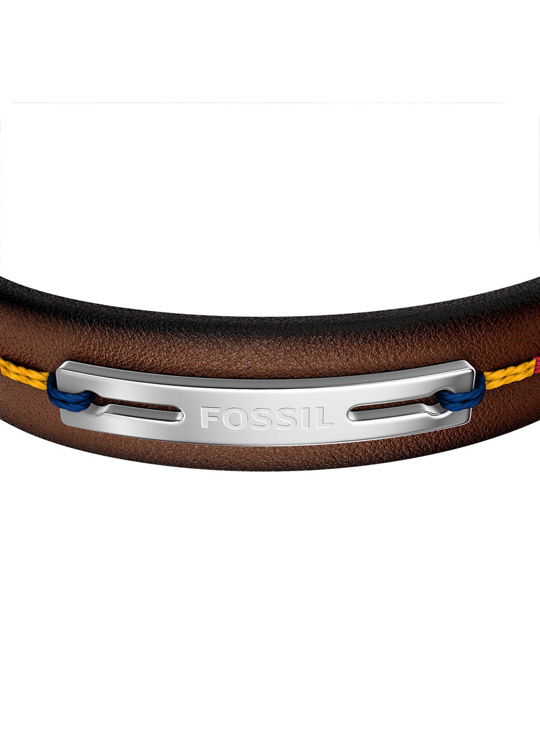 Fossil  Everett armband van leer JF05025040 - detail bruin