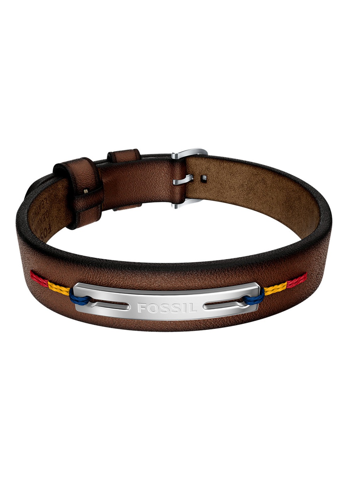 Fossil  Everett armband van leer JF05025040 - voorkant 6 bruin