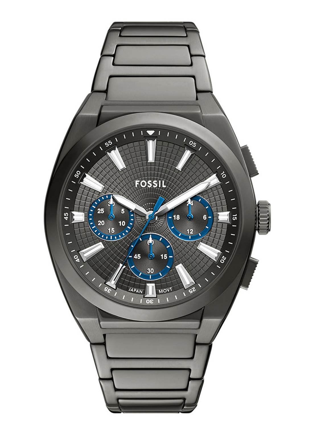 Fossil Everett horloge FS6107 - voorkant donkergrijs