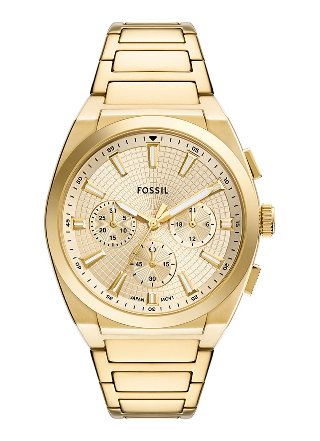 Fossil Everett horloge FS6119 - voorkant 4 goud