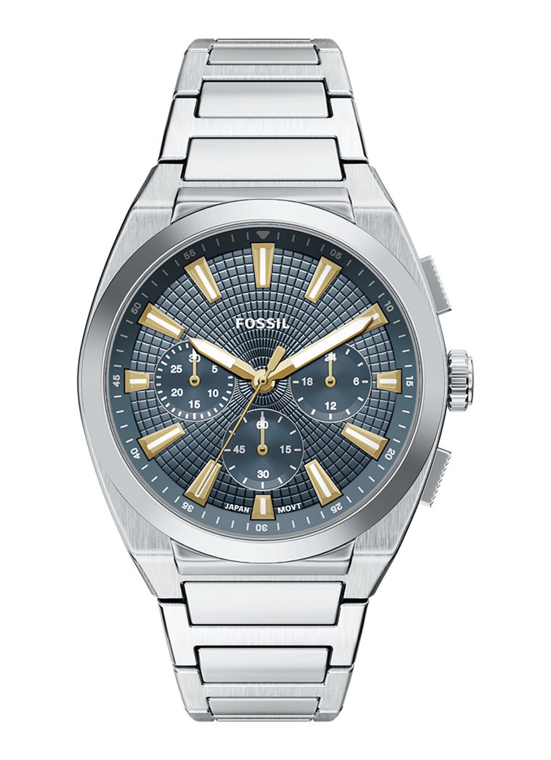 Fossil Everett horloge FS6154 - voorkant 5 zilver