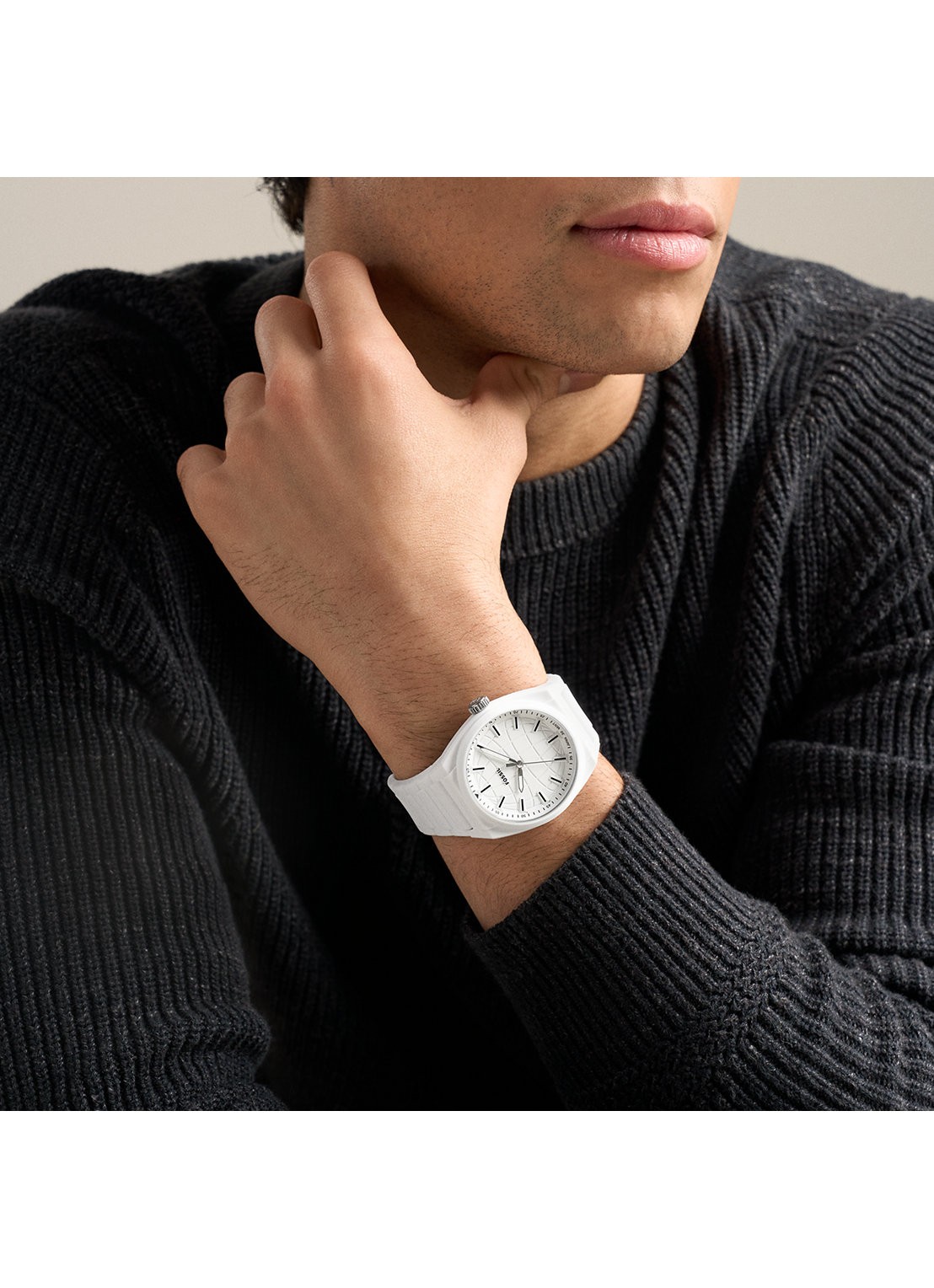 Fossil Everett horloge FS6176 - detail 5 wit