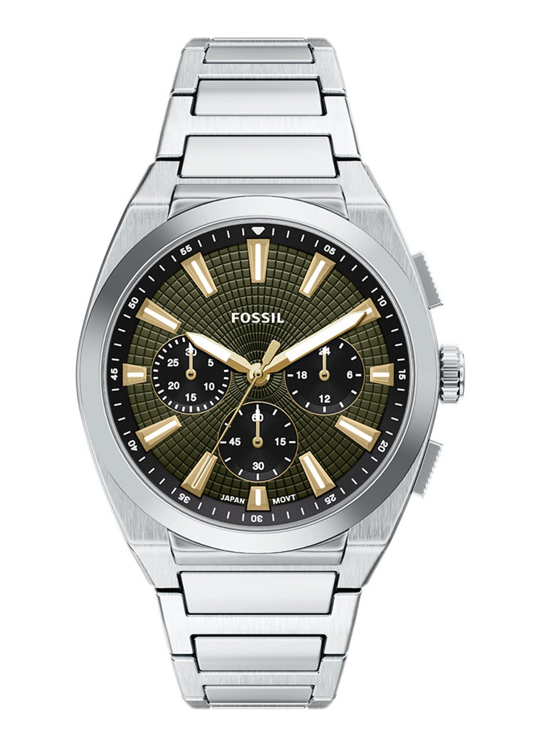 Fossil Everett horloge FS6183 - voorkant zilver