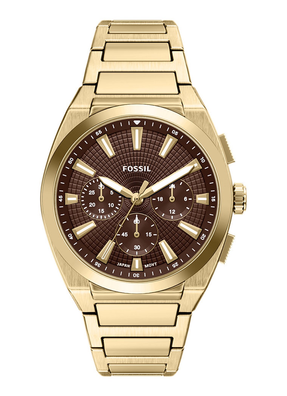 Fossil Everett horloge FS6184 - voorkant goud