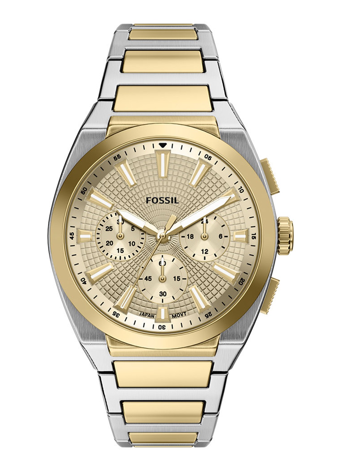 Fossil Everett horloge FS6243 - voorkant 6 zilver