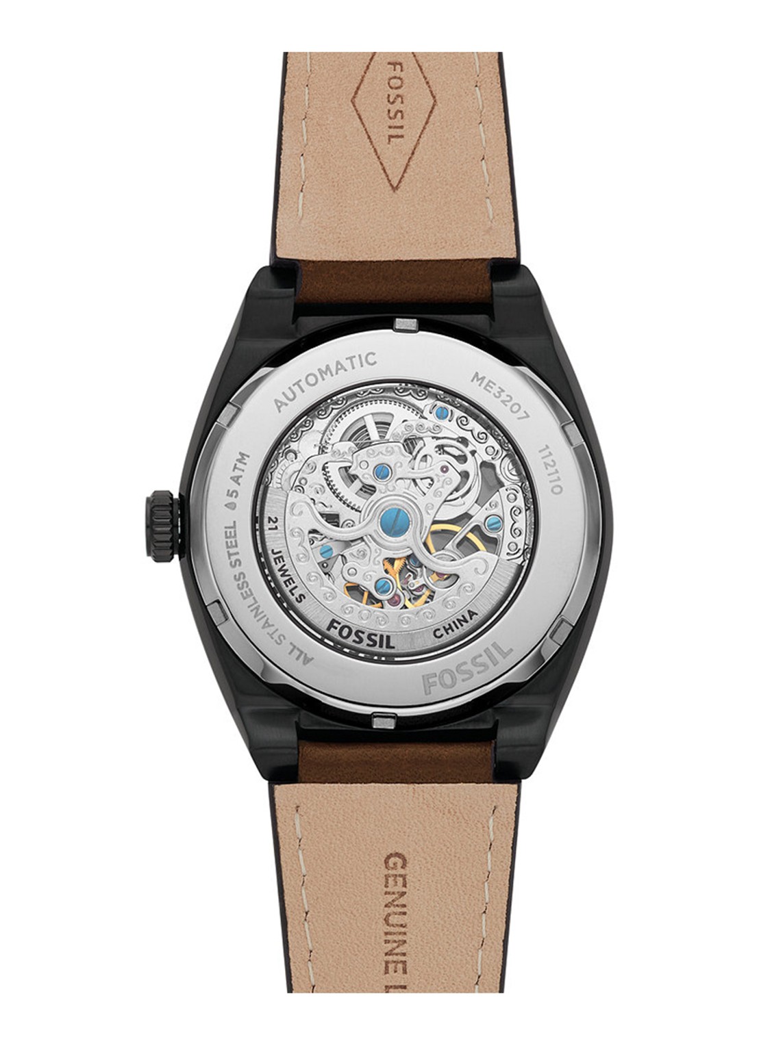 Fossil Everett horloge ME3207 - detail 3 zwart