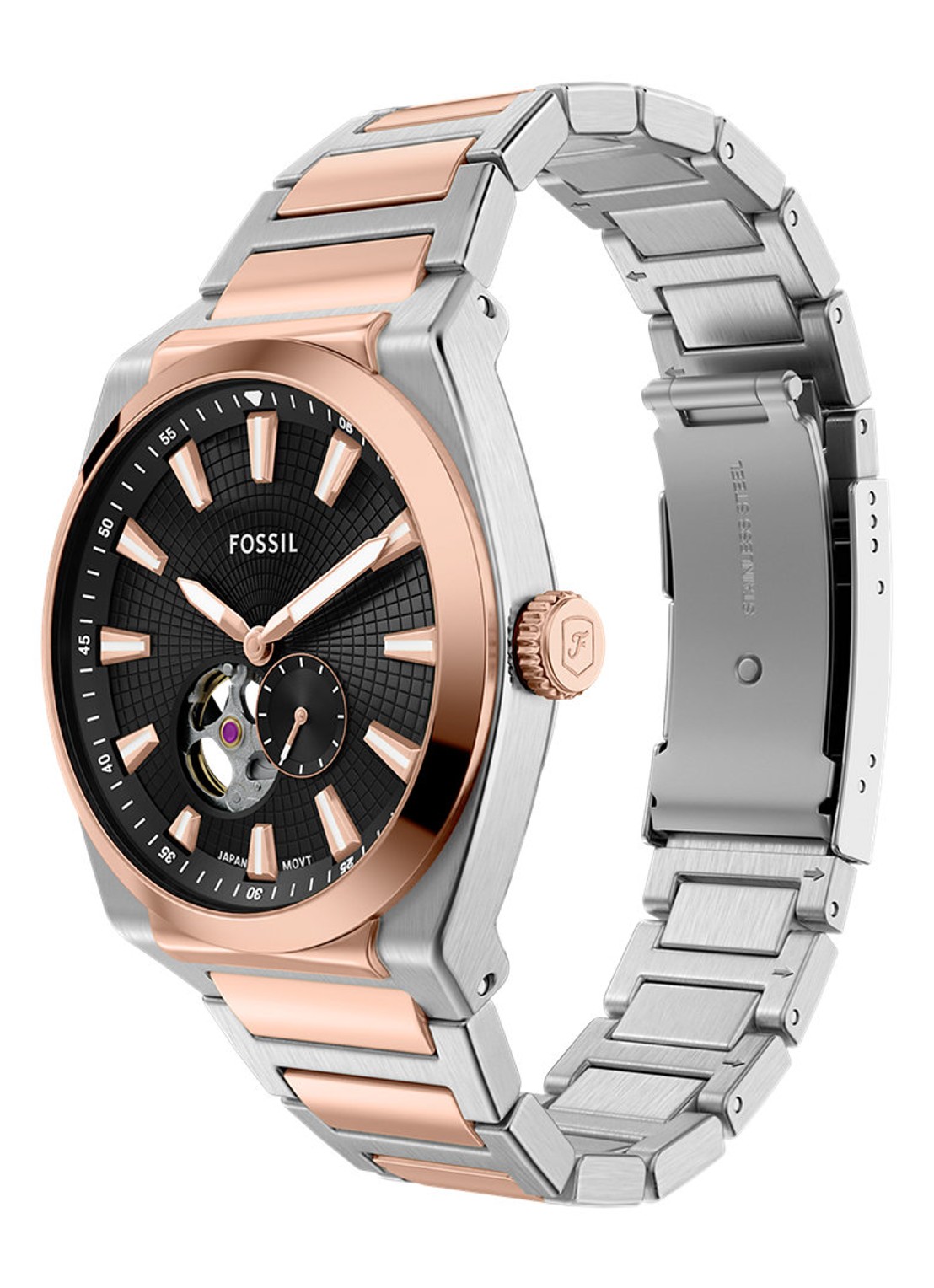 Fossil Everett horloge ME3277 - detail 5 roségoud