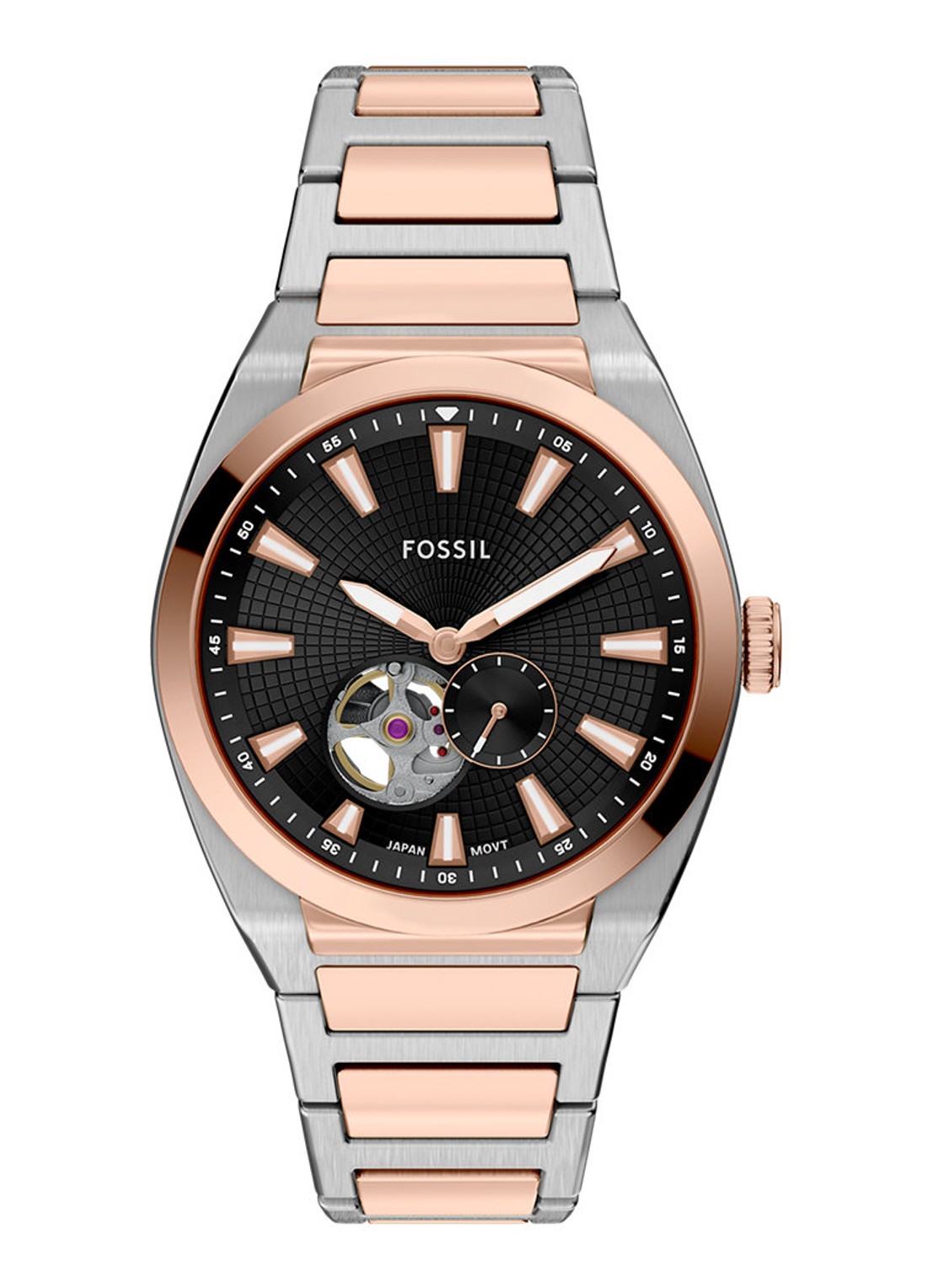 Fossil Everett horloge ME3277 - voorkant roségoud