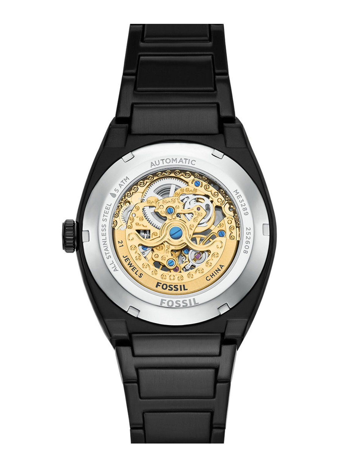 Fossil Everett horloge ME3289 - detail 3 zwart